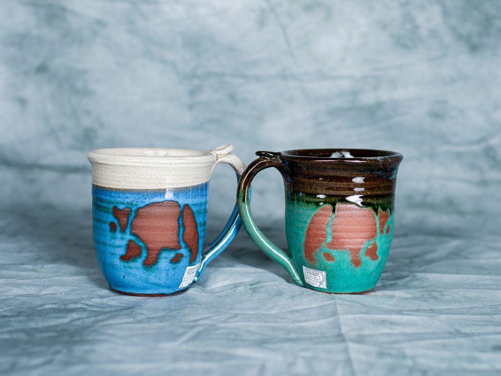 2 Ceramic Mugs By Susan Baker