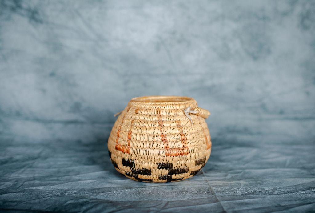 Black & Orange Grass Basket