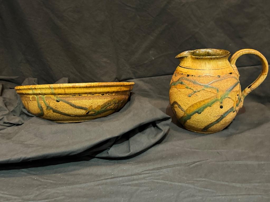 Stoneware Pitcher and Vase