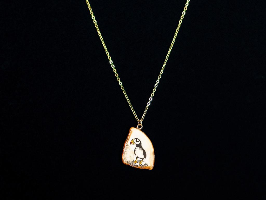 Antler Puffin Necklace