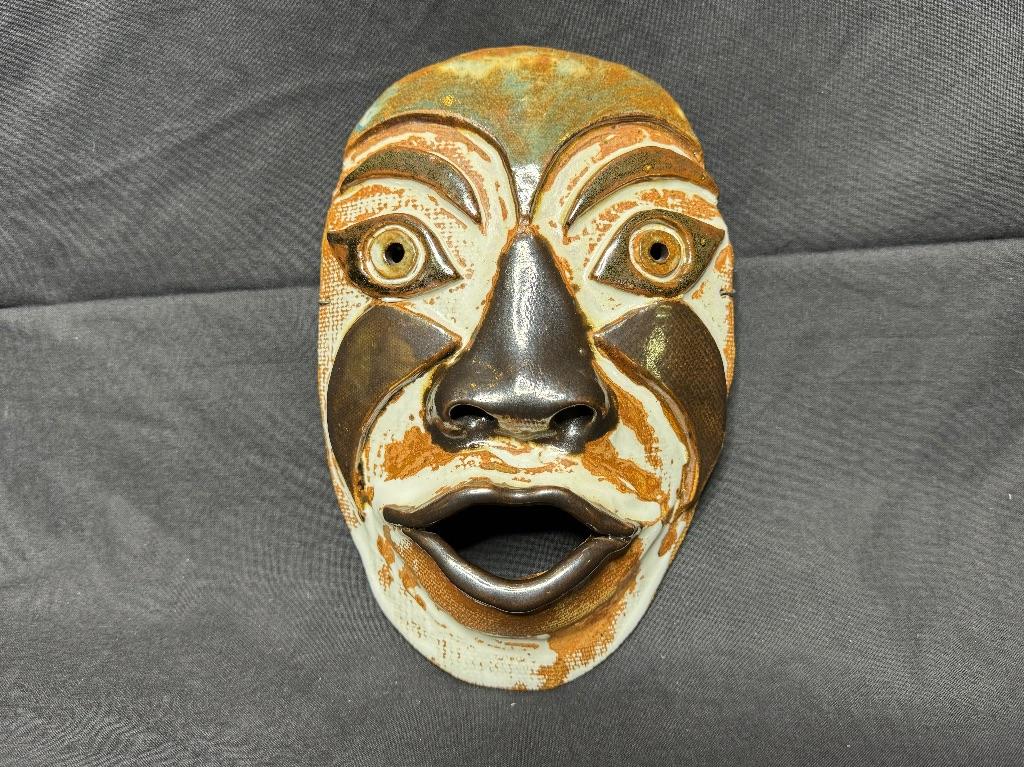 Stoneware Mask by Mary Jane Longrich