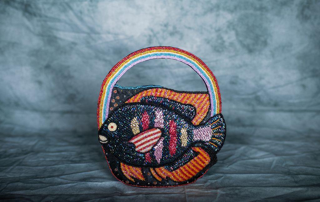 Tropical fish hand bag