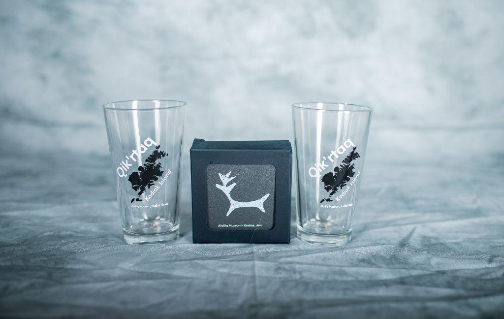Pint Glasses & Coaster set