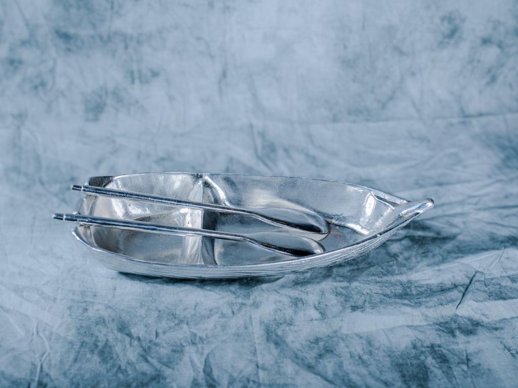 Serving Boat & Spoons by Rivers Edge Products