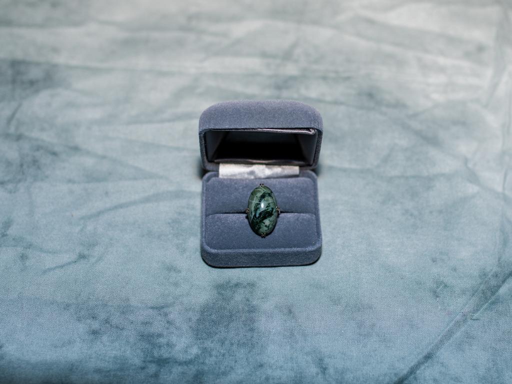 Rain Forrest Jasper & Gold Ring