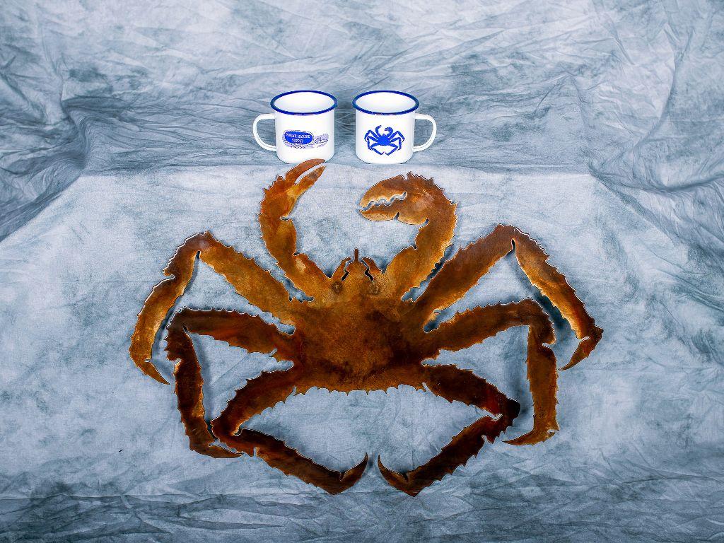 King Crab Metal Sculpture & mugs