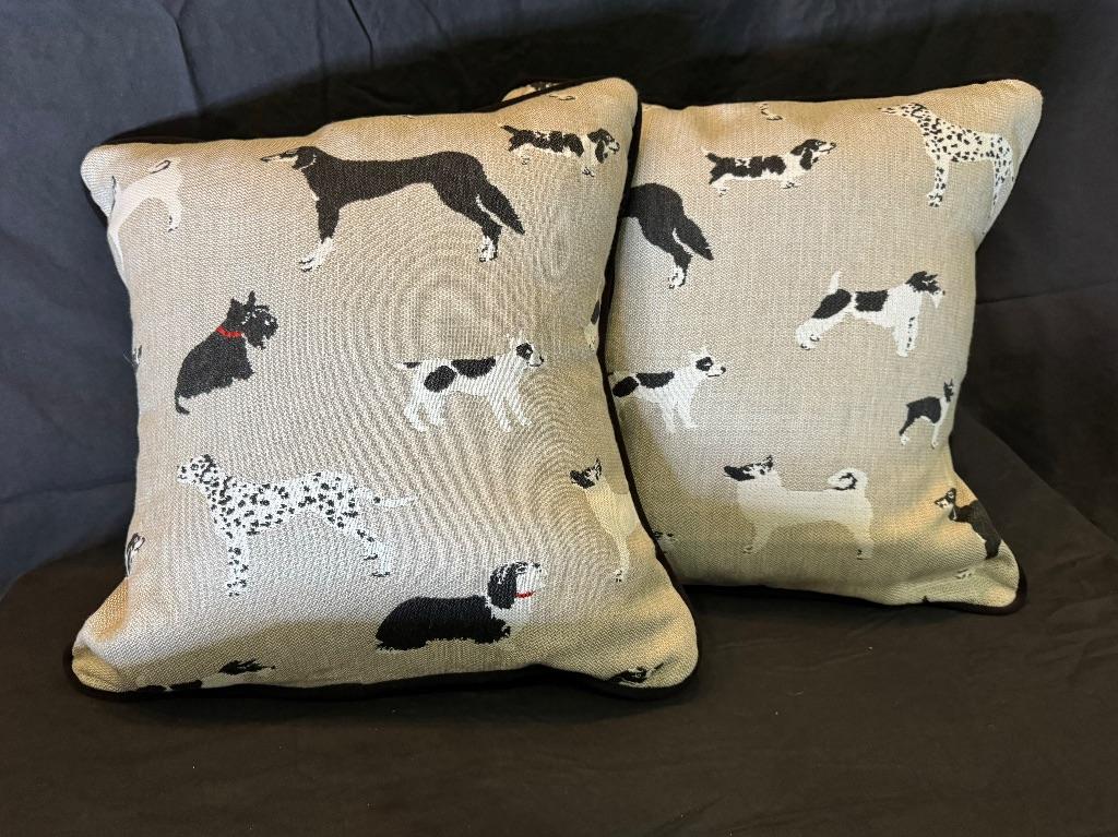Dog Themed Pillows Set of 2