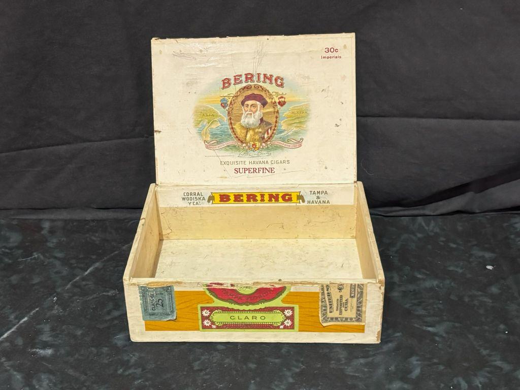Vitus Bering is featured in this Vintage Cigar Box