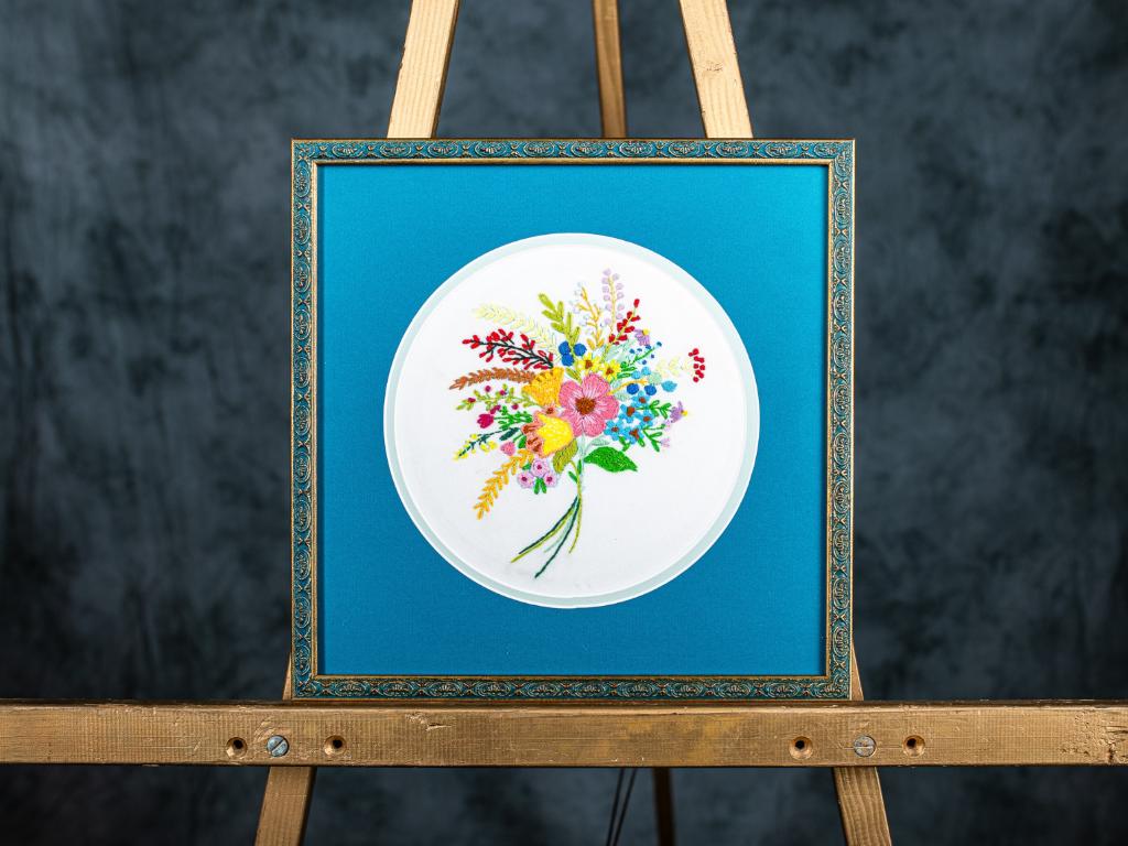 Embroidered Flower Bouquet