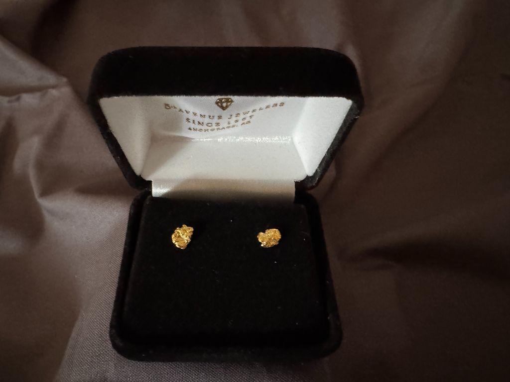 Gold Nugget Earrings