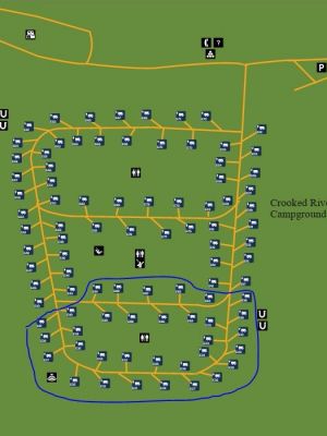 Crooked River Campground Map (Map only not for bidding)