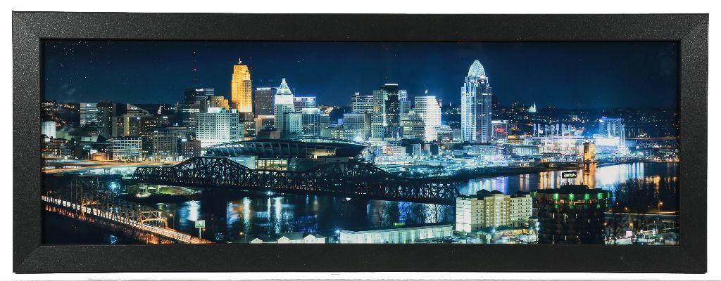 Cincinnati Night Skyline Panoramic
