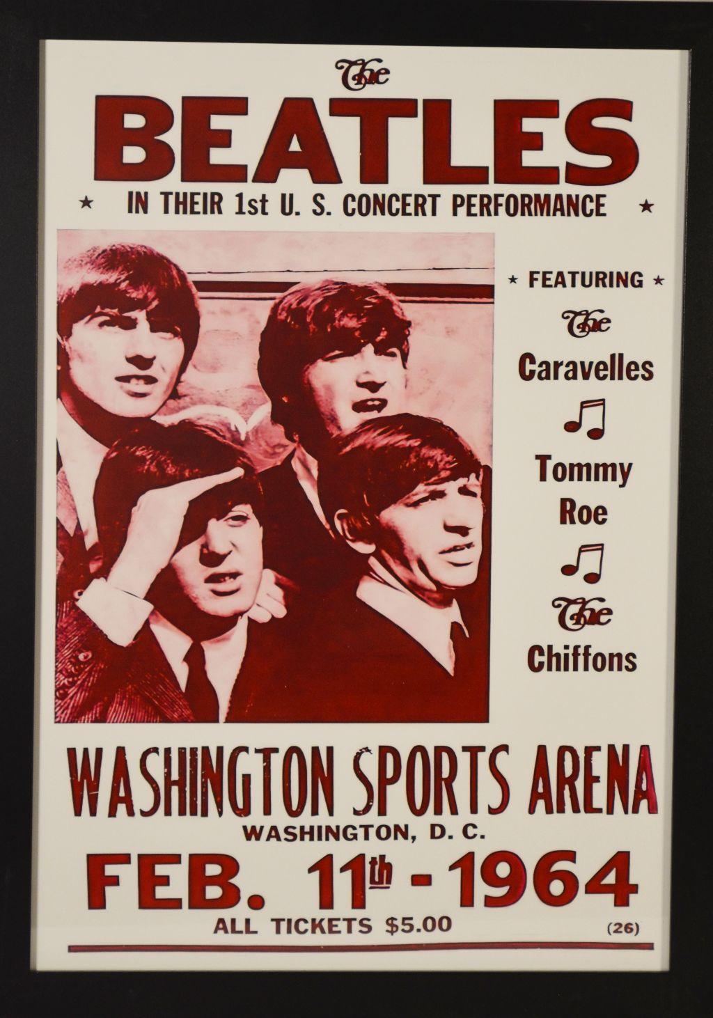 Beatles Concert Poster White