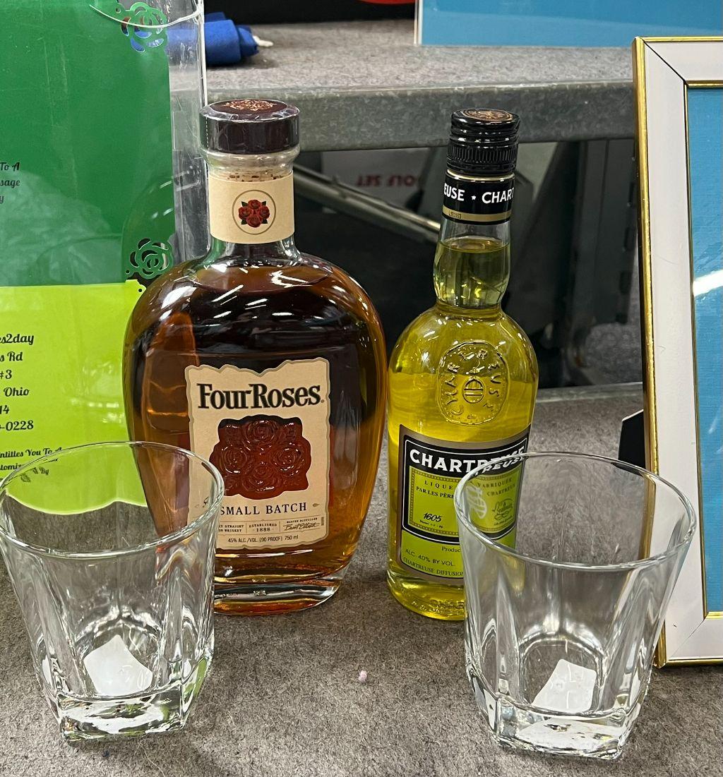 Four Roses and Chartreuse Liqueur