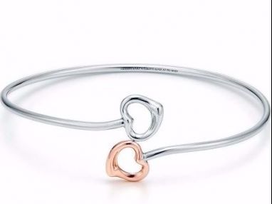 Elsa Peretti Double Open Heart Bangle by Tiffany Jewelers