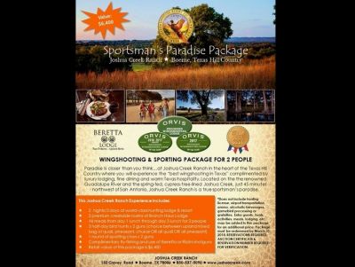 Joshua Creek Ranch Hunting Package and Retreat