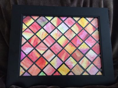 Ms. Edler Room 3 - Warm Geo-Art 10 inches x 13 inches