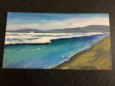 Staff Donation from Ms. Ingrid - Ocean Beach Painting