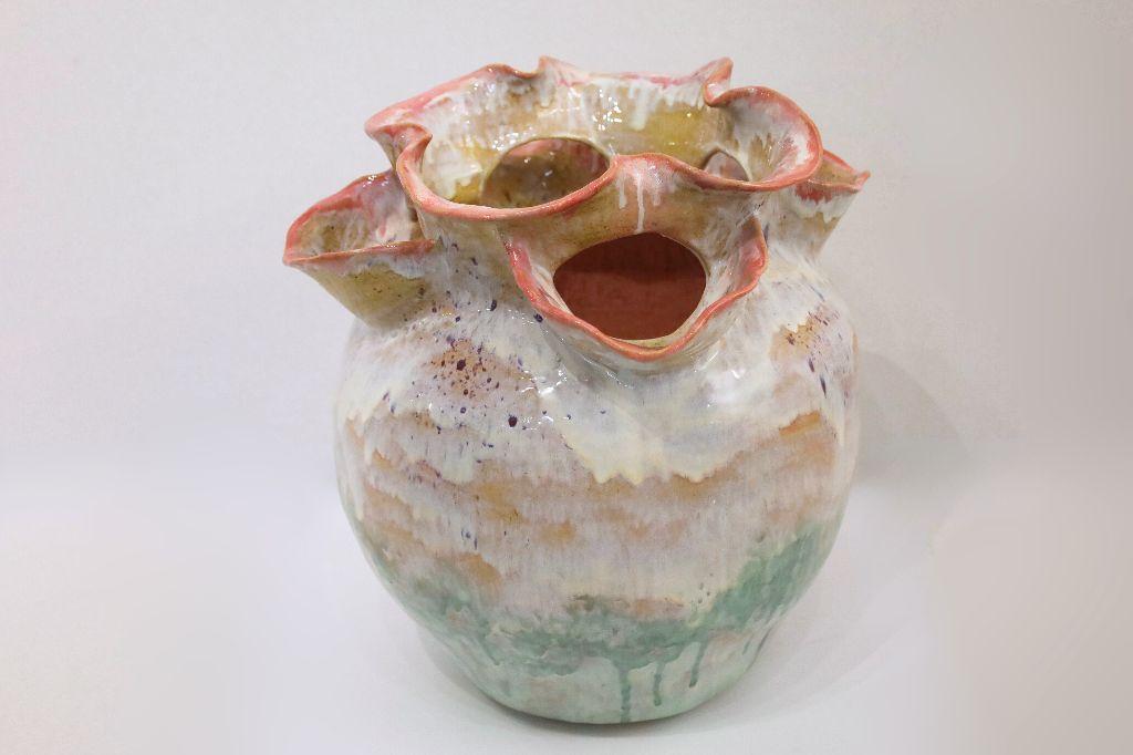 Ceramic Floral Vessel