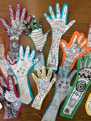 Custom Made Hand Art by your Third Grader