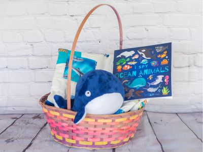 Handmade Kids Ocean Themed Quilt & Matching Stuffed Animal
