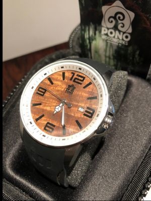 PONO WOODWORKS  - THE SURFRIDER KOA WOOD WATCH