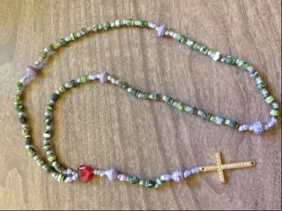 Handmade with Love by 7th Graders -  Rosary 19 inches