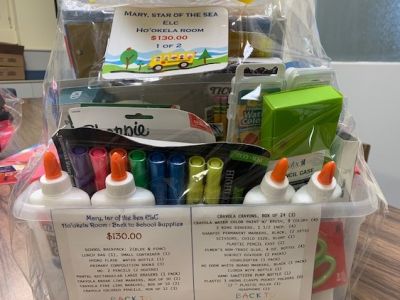 Back to School Supplies Gift Basket by MSOS Early Learning Center