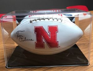 Tom Osborne Signed Football