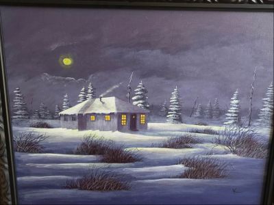 Winter Cabin <br /> Painting