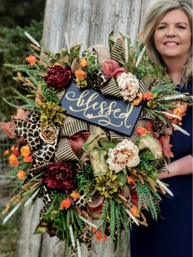 Fall Cheetah Wreath - Year Round Wreath
