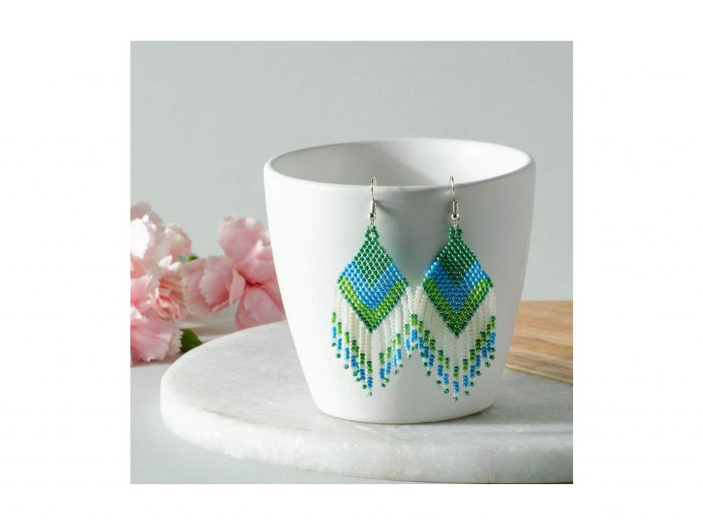 Seed Earrings from India and Headband