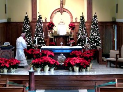 Reserved Pew for Christmas at St. Patricks