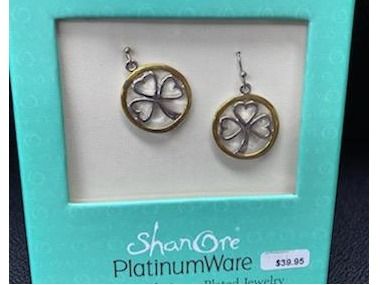 Platinum Clover Earrings