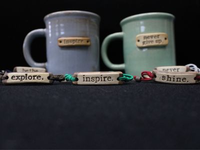 Coffee Mugs and Motivational Bracelets