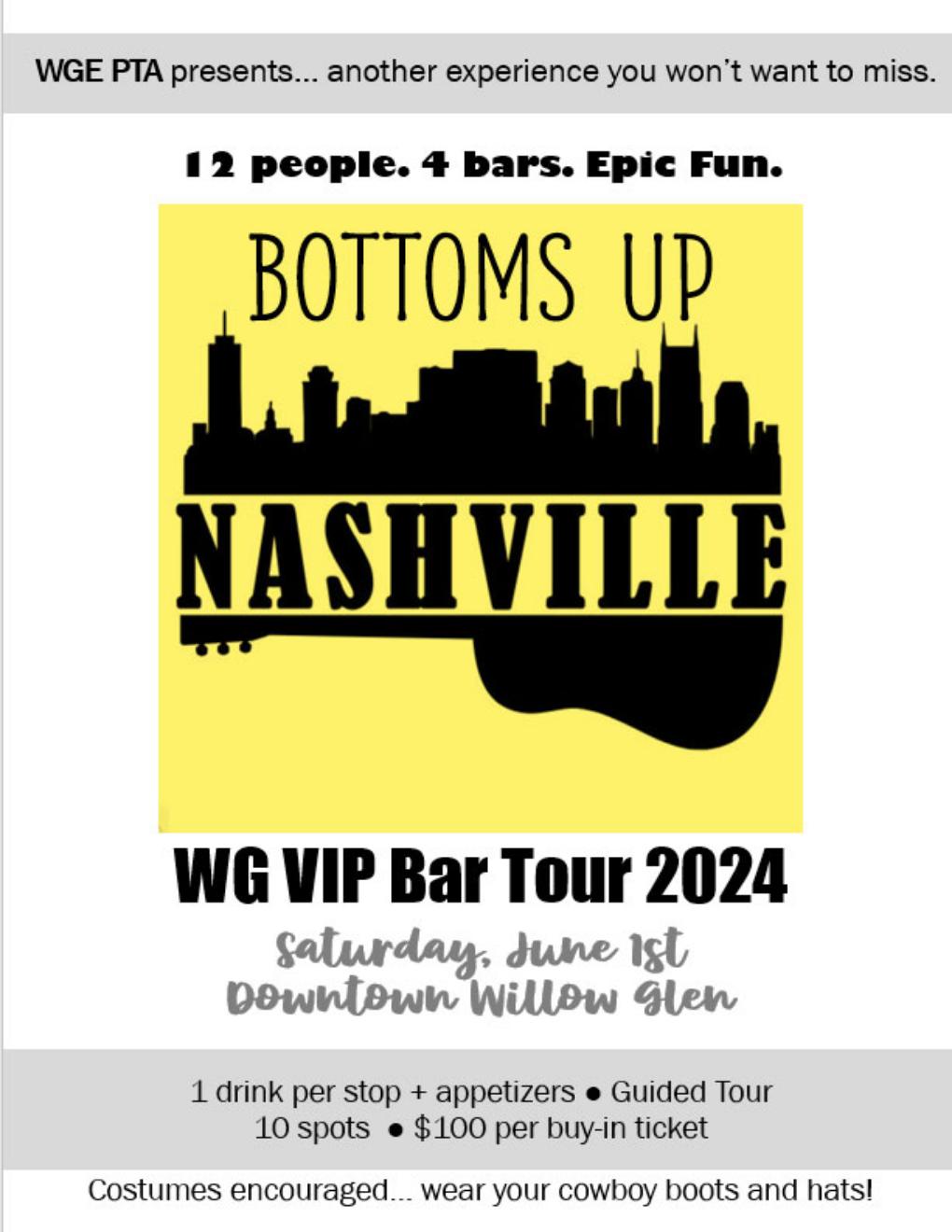 VIP Bar Tour - Bottoms Up Nashville!