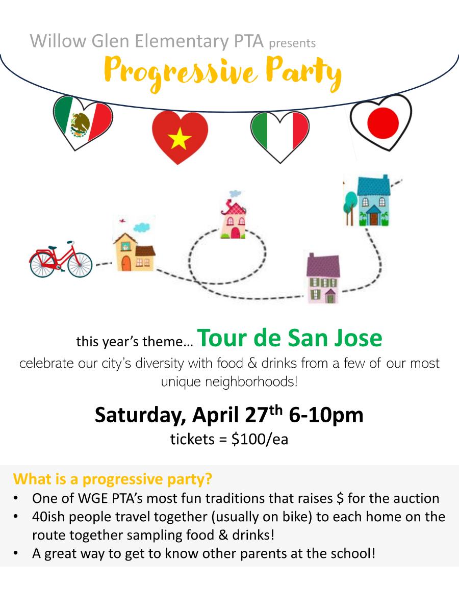 Parties - WGE Progressive Party - Tour de San Jose! 40 guests