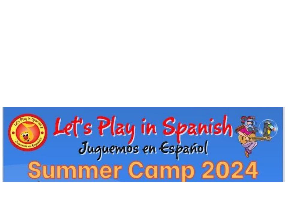 Let's Play in Spanish Camp - One week of summer camp...