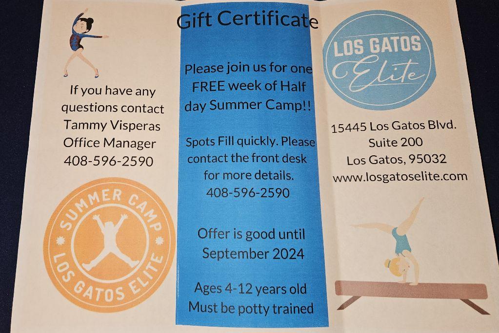 Los Gatos Elite - One week of half day summer camp