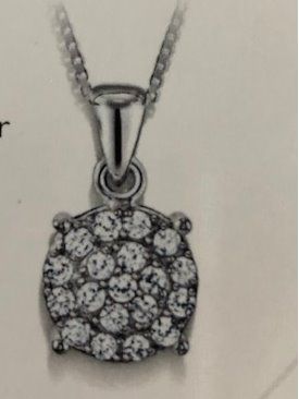 Sterling silver and cubic zirconia pendant
