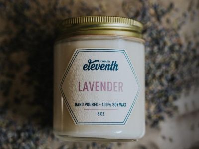 eleventh hand poured soy candle