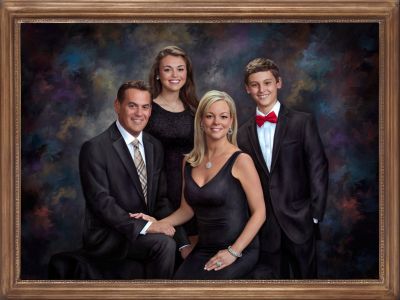 Professional Family Portrait with artist enhancements