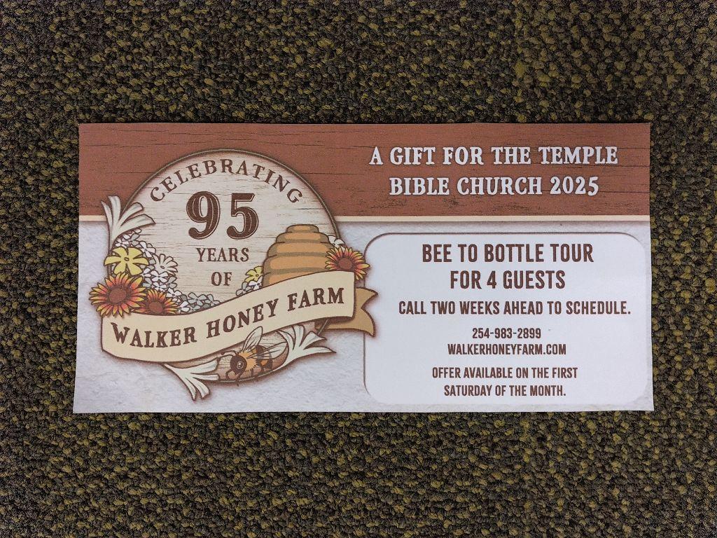 Bee to Bottle Tours 1st Saturday of the Month