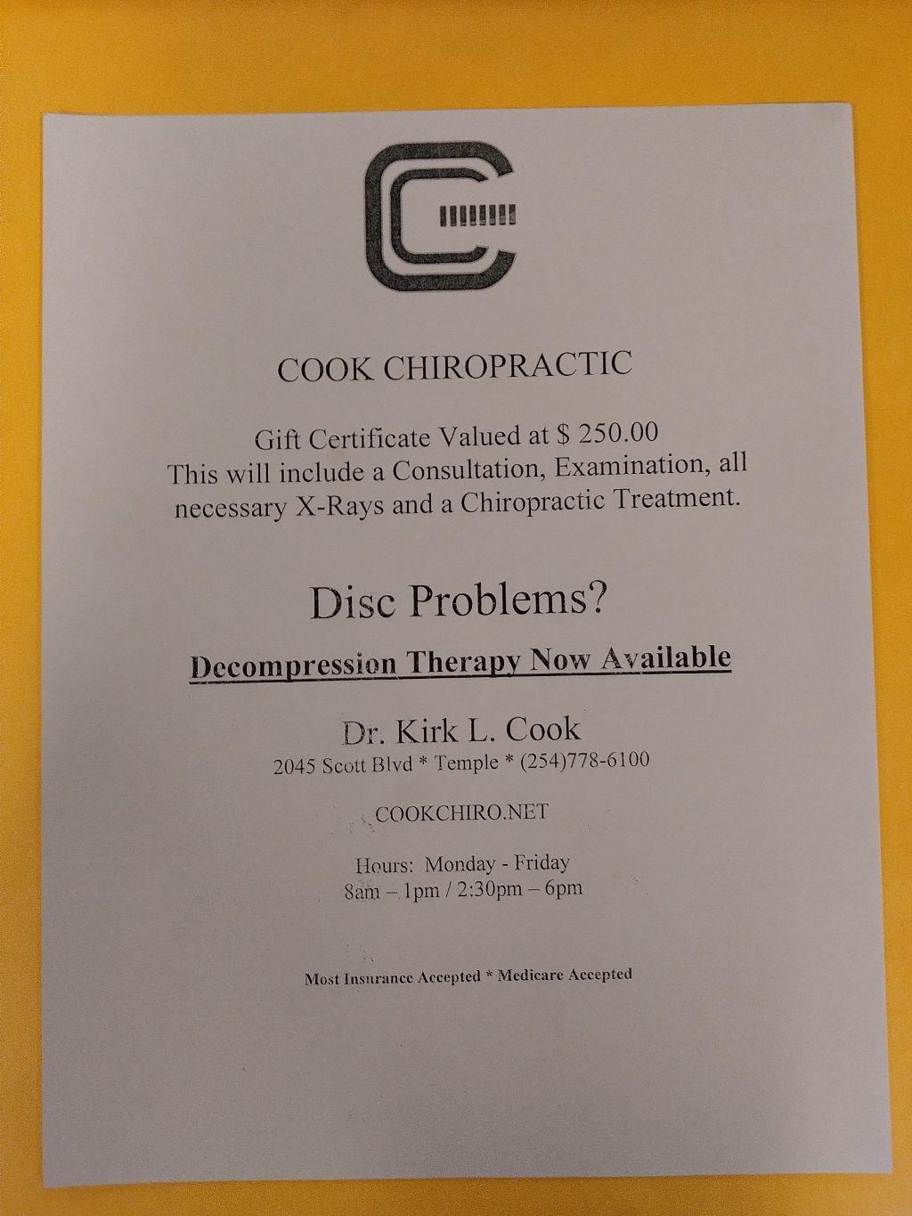 Chiropractic Adjustment from Cook Chiropractic