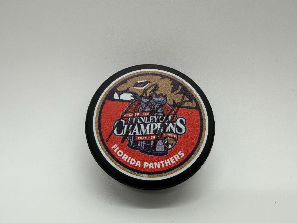 Anton Lundell Signed Hockey Puck