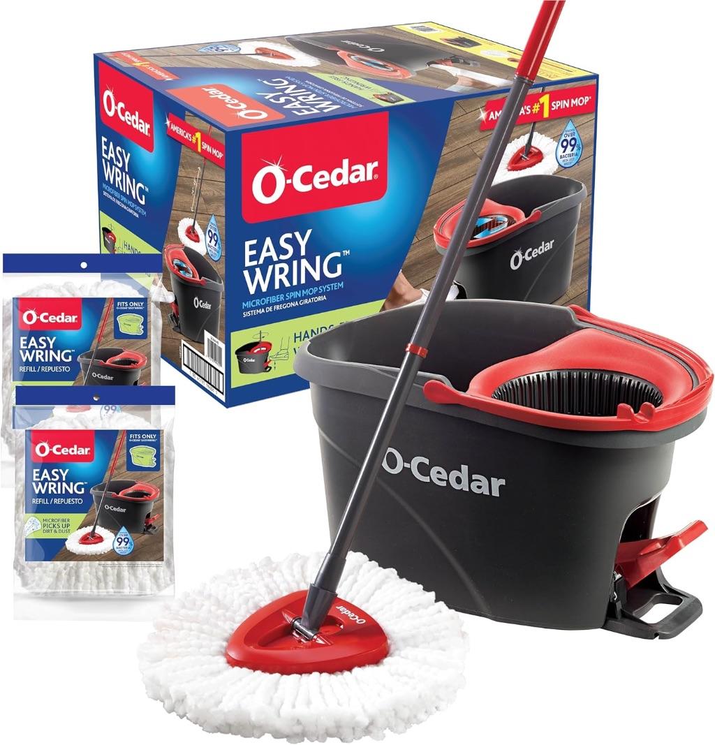 O-Cedar Spin Mop with Pine Oil Co. Cleaners