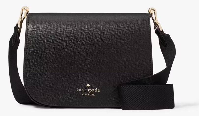 Kate Spade Black Leather Saddle Bag