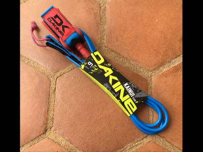 Dakine Kainui Team Surfboard Leash 6 foot x .25 inch- Red and Blue