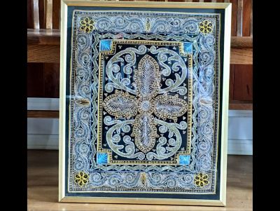 Framed Embroidery from Burma