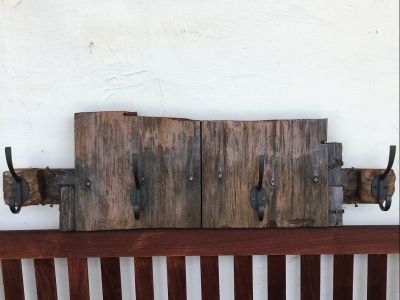 Repurposed Barnwood Wall Rack